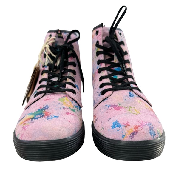 Dr. Martens Sheridan Pink Confetti Suede Lace-Up Boots Women’s Size 7 - Picture 6 of 16